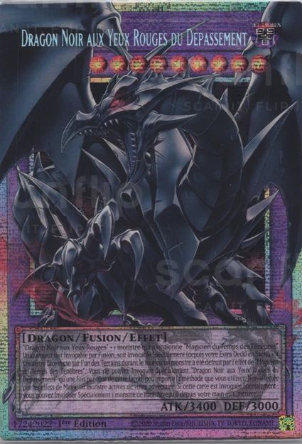 Dragon Noir aux Yeux Rouges du Dépassement