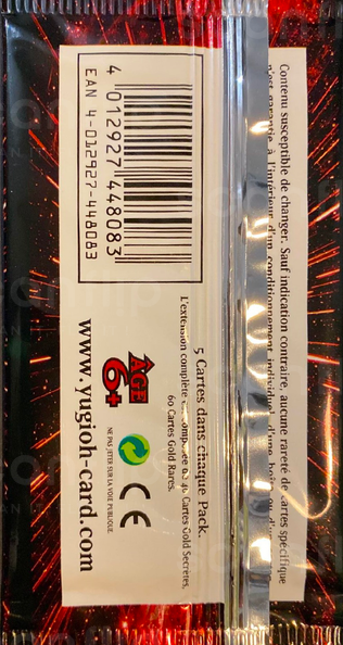 Booster (5 cartes) - 'Gold Premium - Or Infini' (back)