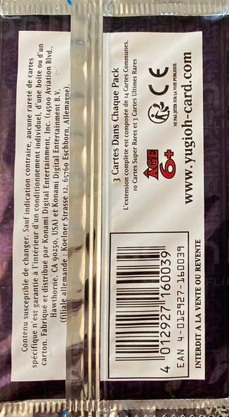 Booster - 'OTS Pack de Tournoi 20' (back)