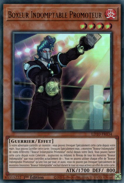 Boxeur Indomptable Promoteur