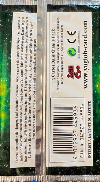 Booster - 'OTS Pack de Tournoi 2' (back)