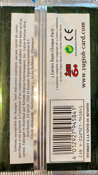 Booster - 'OTS Pack de Tournoi 18' (back)