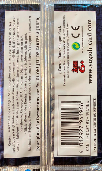 Booster - 'OTS Pack de Tournoi 17' (back)